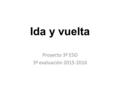 Ida y vuelta Proyecto 3º ESO 3ª evaluación 2015-2016.