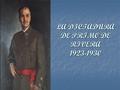 LA DICTADURA DE PRIMO DE RIVERA 1923-1930. 1. ANTECEDENTES Y CAUSAS 1º Gobierno dictatorial 1º Gobierno dictatorial Suspensión de las garantías constitucionales.