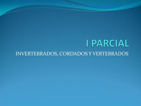 INVERTEBRADOS, CORDADOS Y VERTEBRADOS