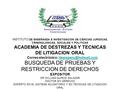 INSTITUTO DE ENSEÑANZA E INVESTIGACION DE CIENCIAS JURIDICAS, CRIMINOLOGICAS, SOCIALES Y POLITICAS ACADEMIA DE DESTREZAS Y TECNICAS DE LITIGACION ORAL.