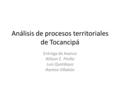 Análisis de procesos territoriales de Tocancipá
