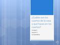 ¿Cuáles son los cuartos de la casa y qué haces en los cuartos? Unidad 3 Lección 3 La Gramática.