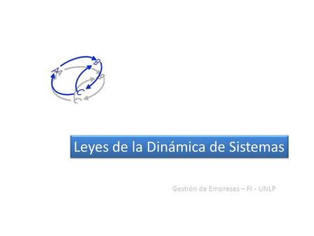 Leyes de la Dinámica de Sistemas Gestión de Empresas – FI - UNLP.
