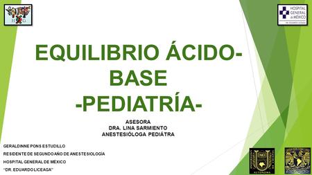 EQUILIBRIO ÁCIDO-BASE -PEDIATRÍA-