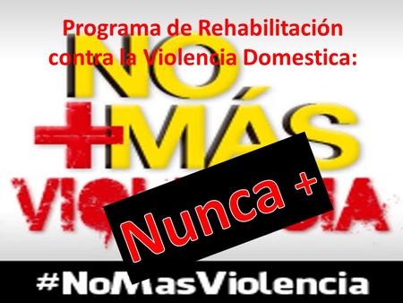 Programa de Rehabilitación contra la Violencia Domestica: