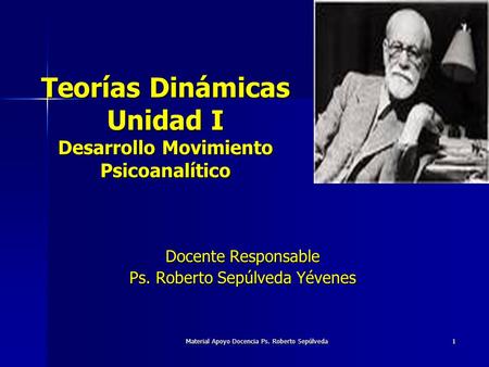 Teorías Dinámicas Unidad I Desarrollo Movimiento Psicoanalítico