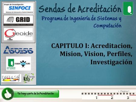CAPITULO I: Acreditacion, Mision, Vision, Perfiles, Investigación
