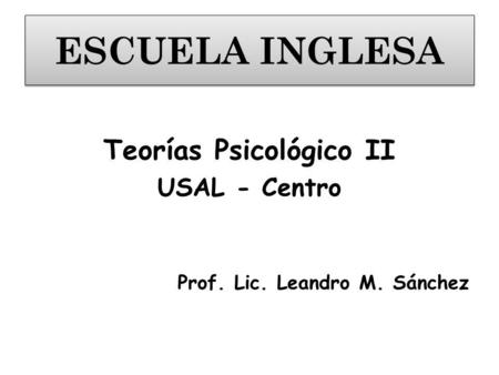 Teorías Psicológico II