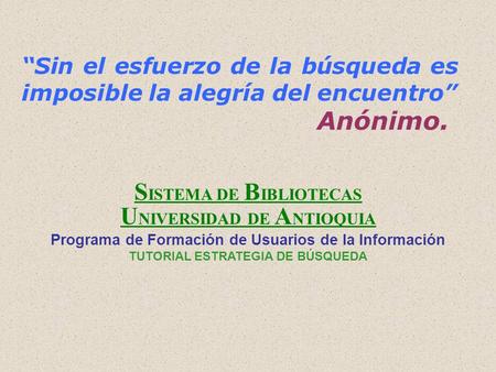 UNIVERSIDAD DE ANTIOQUIA