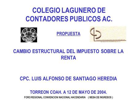 COLEGIO LAGUNERO DE CONTADORES PUBLICOS AC.