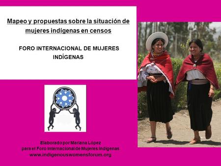 Mapeo y propuestas sobre la situación de mujeres indígenas en censos