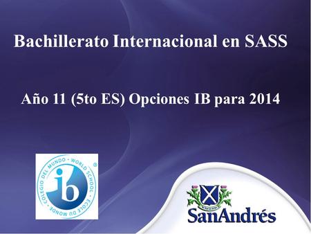 Bachillerato Internacional en SASS