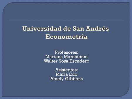 Universidad de San Andrés Econometría