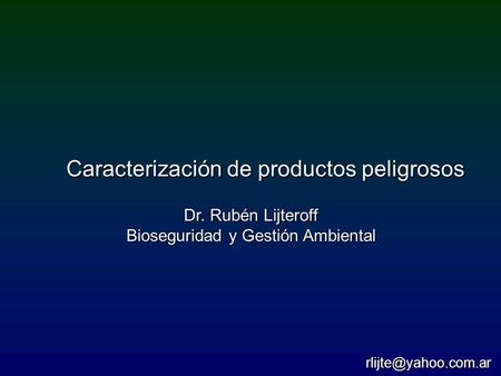 Bioseguridad y Gestión Ambiental