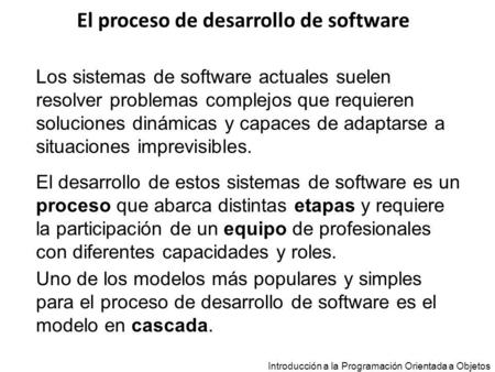 El proceso de desarrollo de software