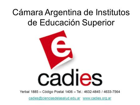 Cámara Argentina de Institutos de Educación Superior