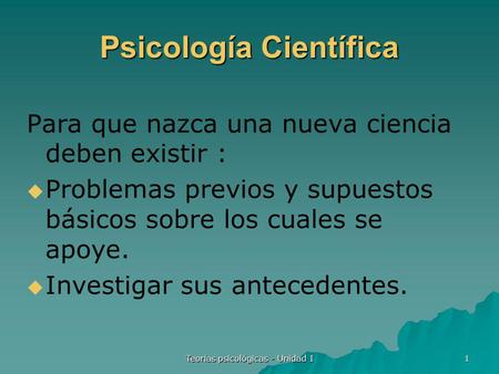 Psicología Científica