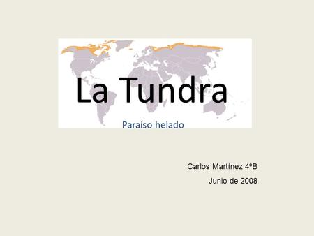 La Tundra Paraíso helado Carlos Martínez 4ºB Junio de 2008.