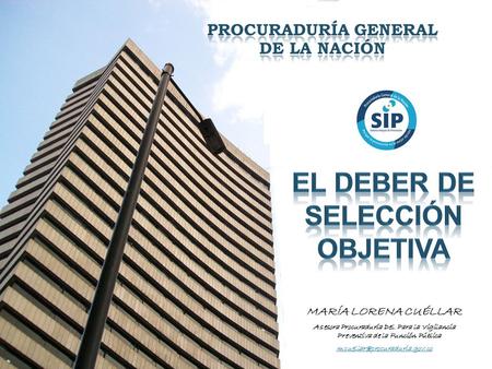 PROCURADURÍA GENERAL DE LA NACIÓN
