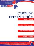 CARTA DE PRESENTACIÓN PRESENTACIÓN IMAGEN CORPORATIVA