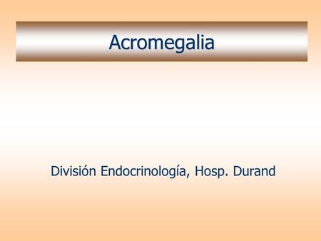 División Endocrinología, Hosp. Durand