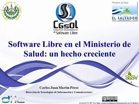 Licencia CC-BY-SA:  Software Libre en el Ministerio.