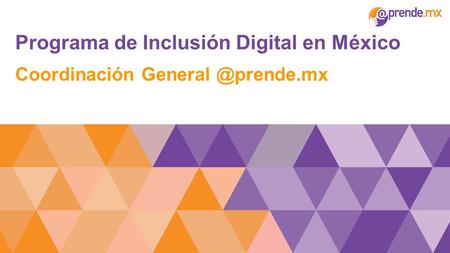 Programa de Inclusión Digital en México Coordinación