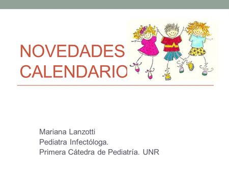 Novedades del calendario