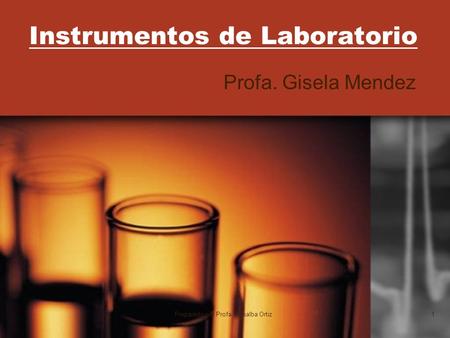 1 Instrumentos de Laboratorio Preparado por Profa. Rosalba Ortiz Profa. Gisela Mendez.