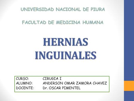 UNIVERSIDAD NACIONAL DE PIURA FACULTAD DE MEDICINA HUMANA