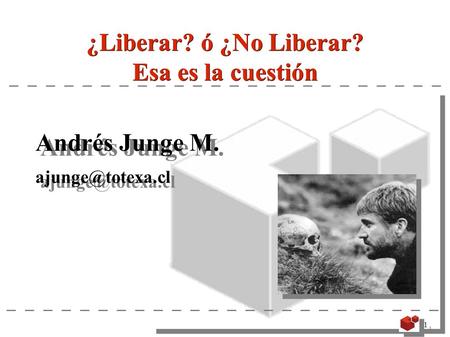 1 1 ¿Liberar? ó ¿No Liberar? Esa es la cuestión Andrés Junge M.