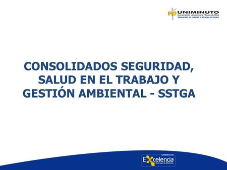 CONSOLIDADOS SEGURIDAD, SALUD EN EL TRABAJO Y GESTIÓN AMBIENTAL - SSTGA.