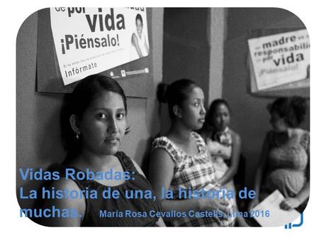 Vidas Robadas: La historia de una, la historia de muchas. María Rosa Cevallos Castells, Lima 2016.