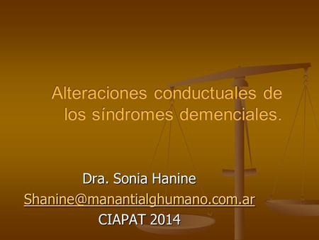 Dra. Sonia Hanine CIAPAT 2014.