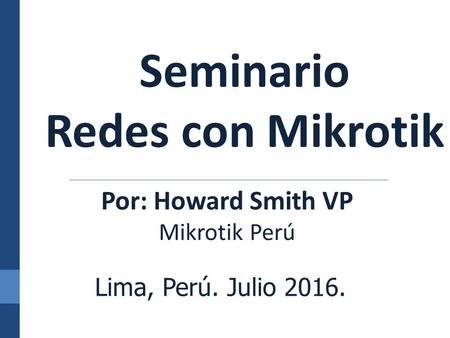 Seminario Redes con Mikrotik