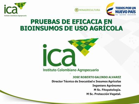 PRUEBAS DE EFICACIA EN BIOINSUMOS DE USO AGRÍCOLA.