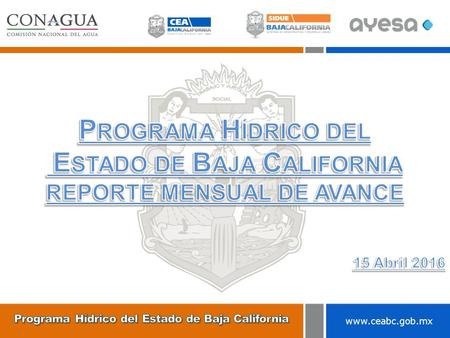 CONTENIDO 1. Descripción del estudio. 2. Principales actividades concluidas/en proceso. 2.1 Consultas de expertos en Tijuana y Mexicali.