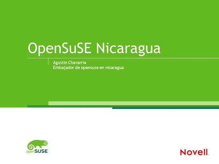 OpenSuSE Nicaragua Agustin Chavarria Embajador de opensuse en nicaragua.