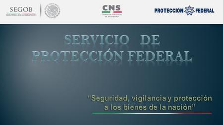 El Servicio de Protección Federal es un órgano administrativo desconcentrado de la Secretaría de Gobernación, adscrito al Comisionado Nacional de Seguridad,