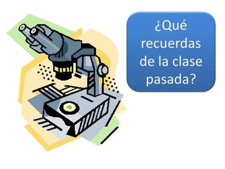 ¿Qué recuerdas de la clase pasada?. ¿Cómo es la observación al microscopio? ¿Qué características tiene? ¿Cómo es la observación al microscopio? ¿Qué características.