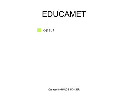 Created by BM|DESIGN|ER EDUCAMET default. Created by BM|DESIGN|ER PARTNERS Ministerio de Educacion Editoriales Desarrolladores de Software Educativo VALUE.