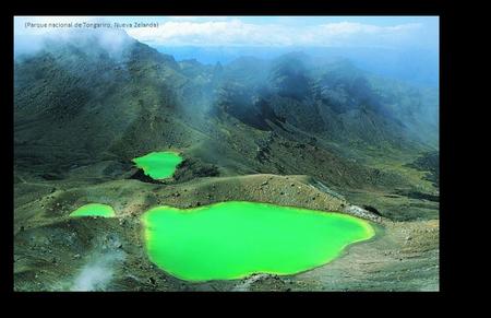(Parque nacional de Tongariro, Nueva Zelanda) (Lago Natrón, Tanzania)