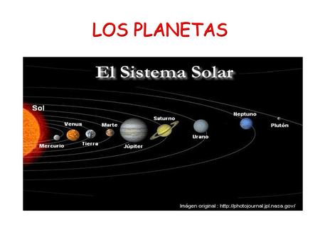 LOS PLANETAS. MERCURIO ● Mercurio: su radio es casi tres veces menor que el de la tierra. ● No tiene satélites y no posee atmósfera.