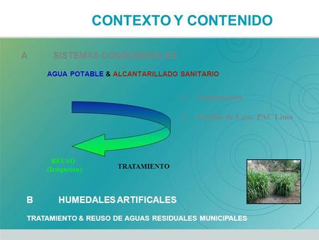 ASISTEMAS CONDOMINIALES AGUA POTABLE & ALCANTARILLADO SANITARIO BHUMEDALES ARTIFICALES TRATAMIENTO & REUSO DE AGUAS RESIDUALES MUNICIPALES TRATAMIENTO.