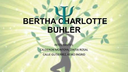 BERTHA CHARLOTTE BUHLER