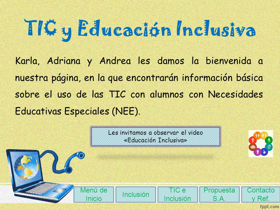 TIC y Educación Inclusiva - ppt video online descargar