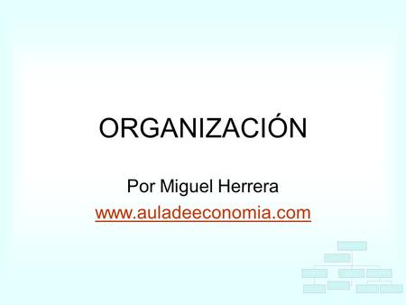 ORGANIZACIÓN Por Miguel Herrera