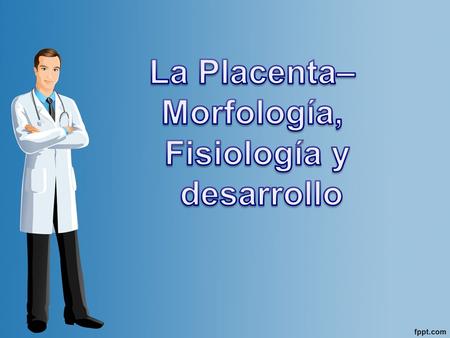 –“La placenta es un tejido vascular que se deriva tanto del endometrio uterino como del embrión en desarrollo. Separa la sangre del embrión de la materna.