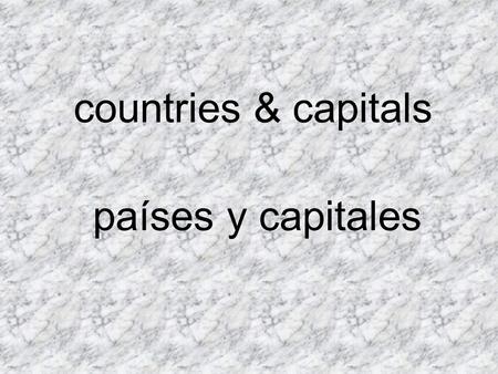 Countries & capitals países y capitales. South America América del Sur.