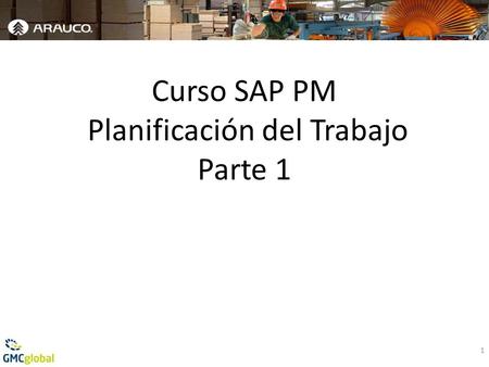 Curso SAP PM Planificación del Trabajo Parte 1 1.